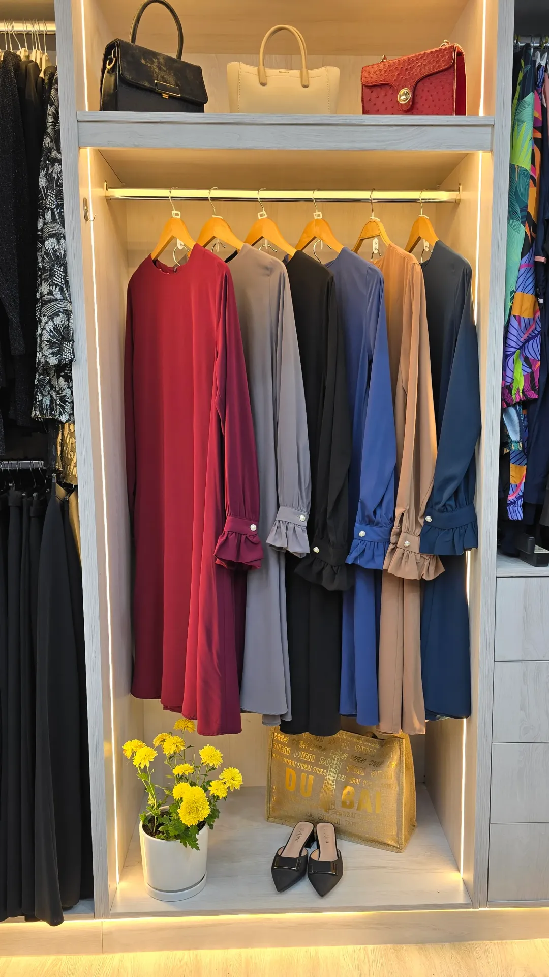 طقم إسدال ثلاثي (رمادي, 1)