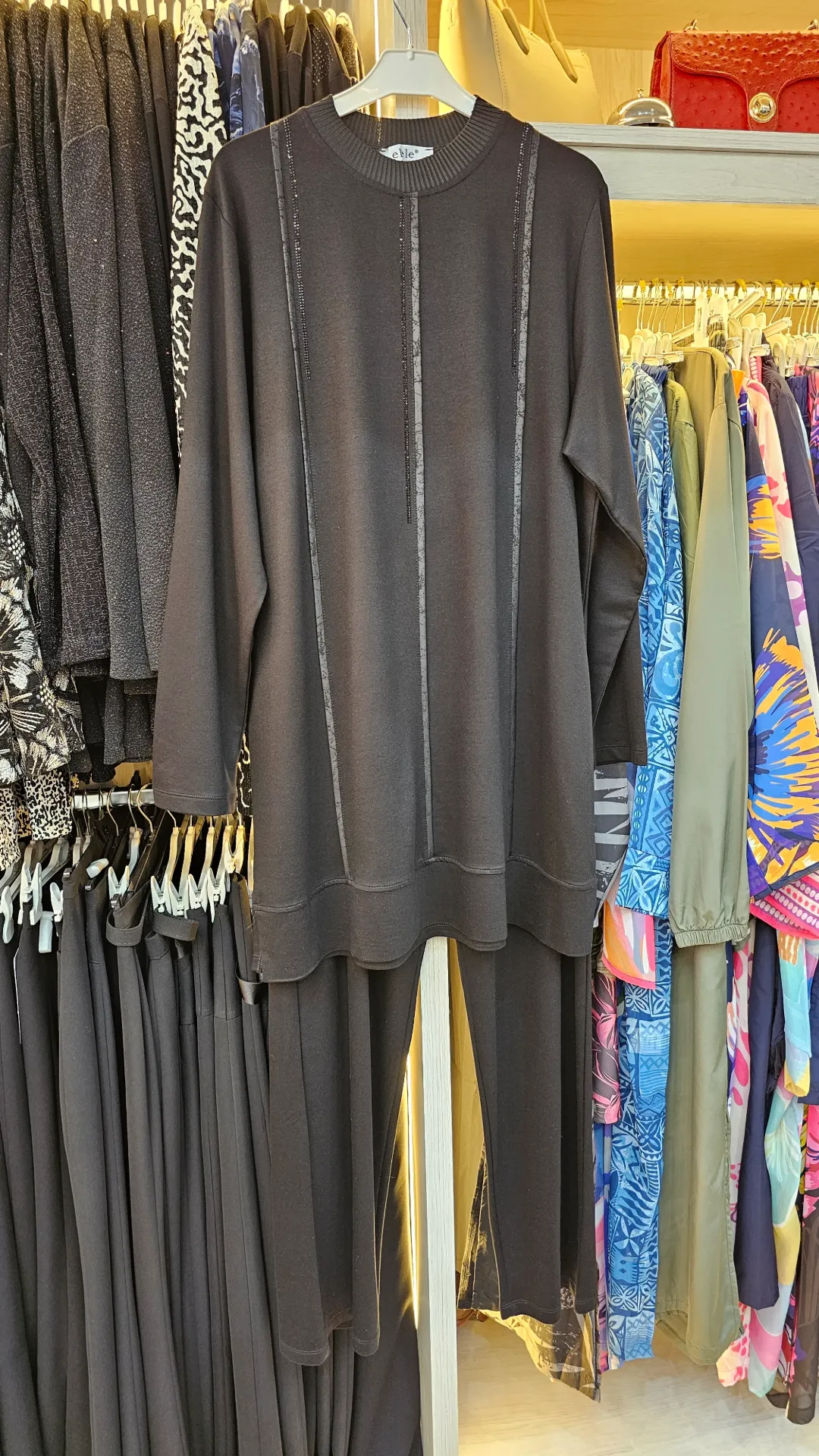 Decorative rustic Turkish cotton set (BLACK, 1)