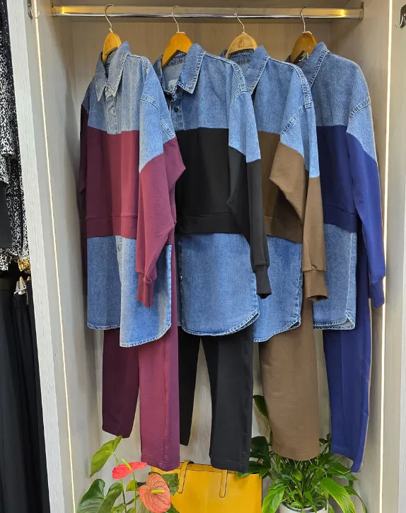 Two-piece set with layered design (S)