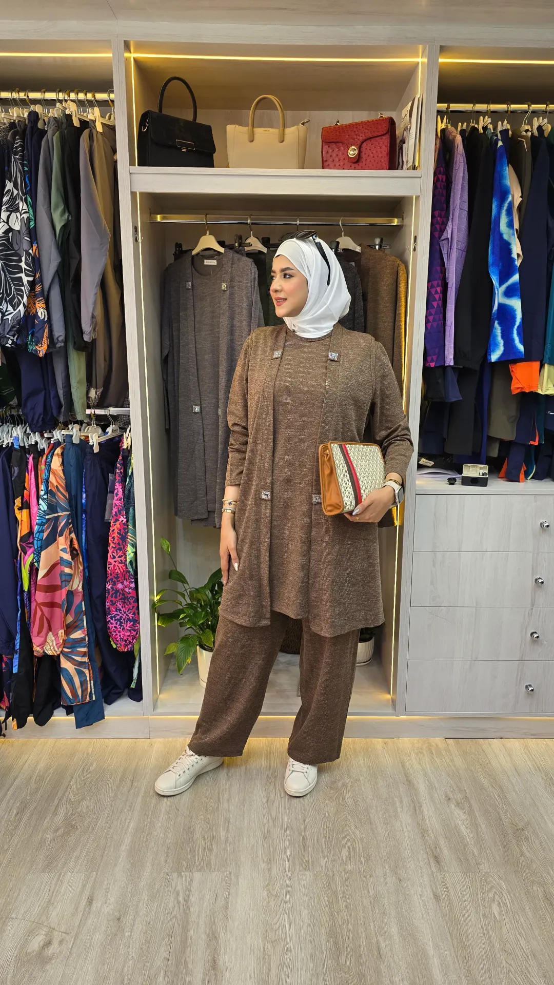 Triple set in practical fabric