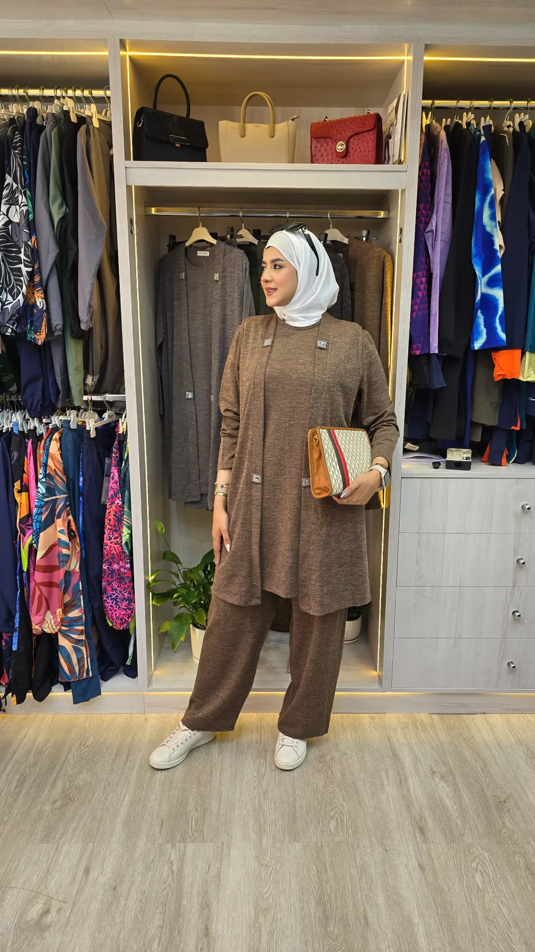 Triple set in practical fabric