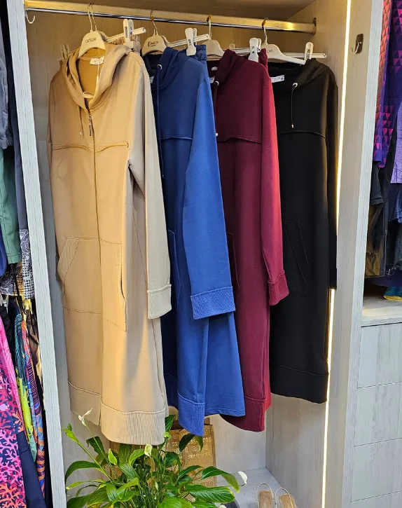 Two-piece set with long jacket (NAVY BLUE, 38)