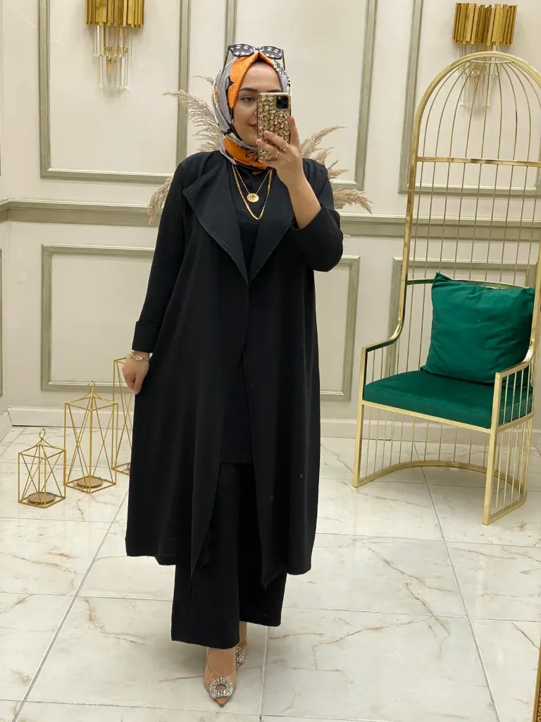 طقم 3  قطع مريح للسفر (أسود, 1)