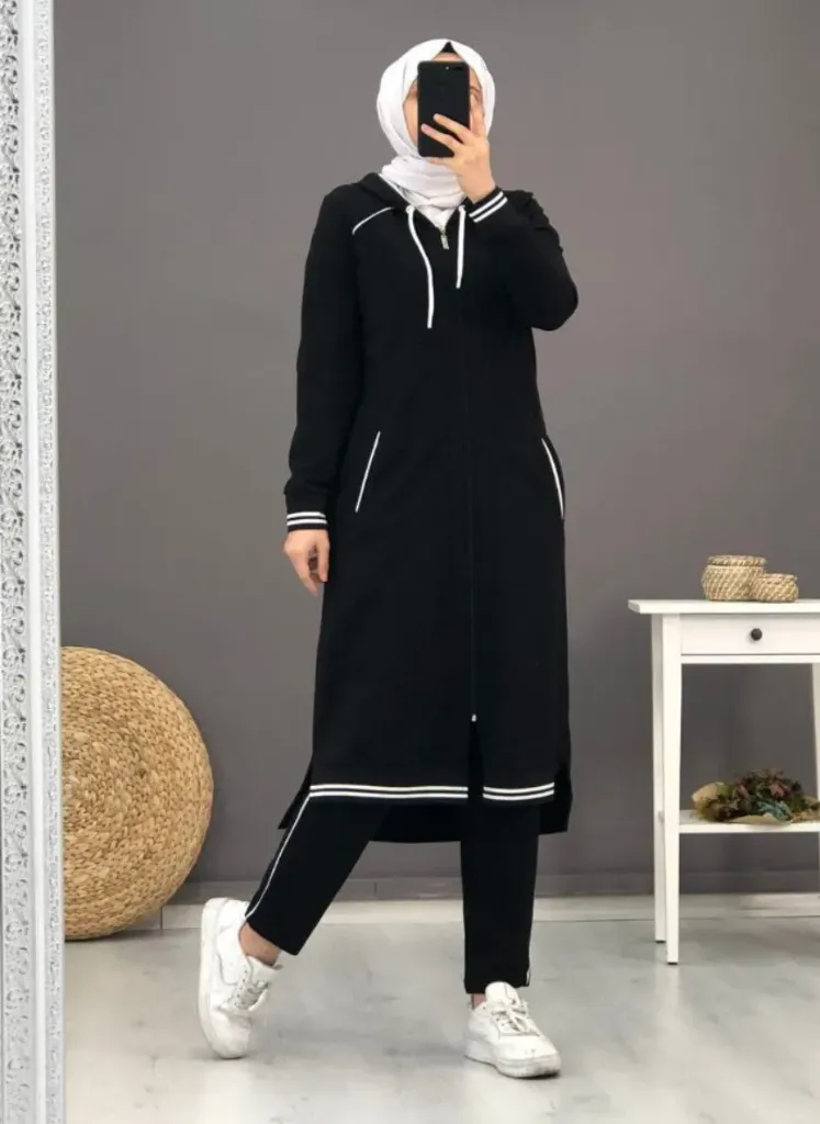 Two-piece cotton set guaranteed (BLACK, 38)