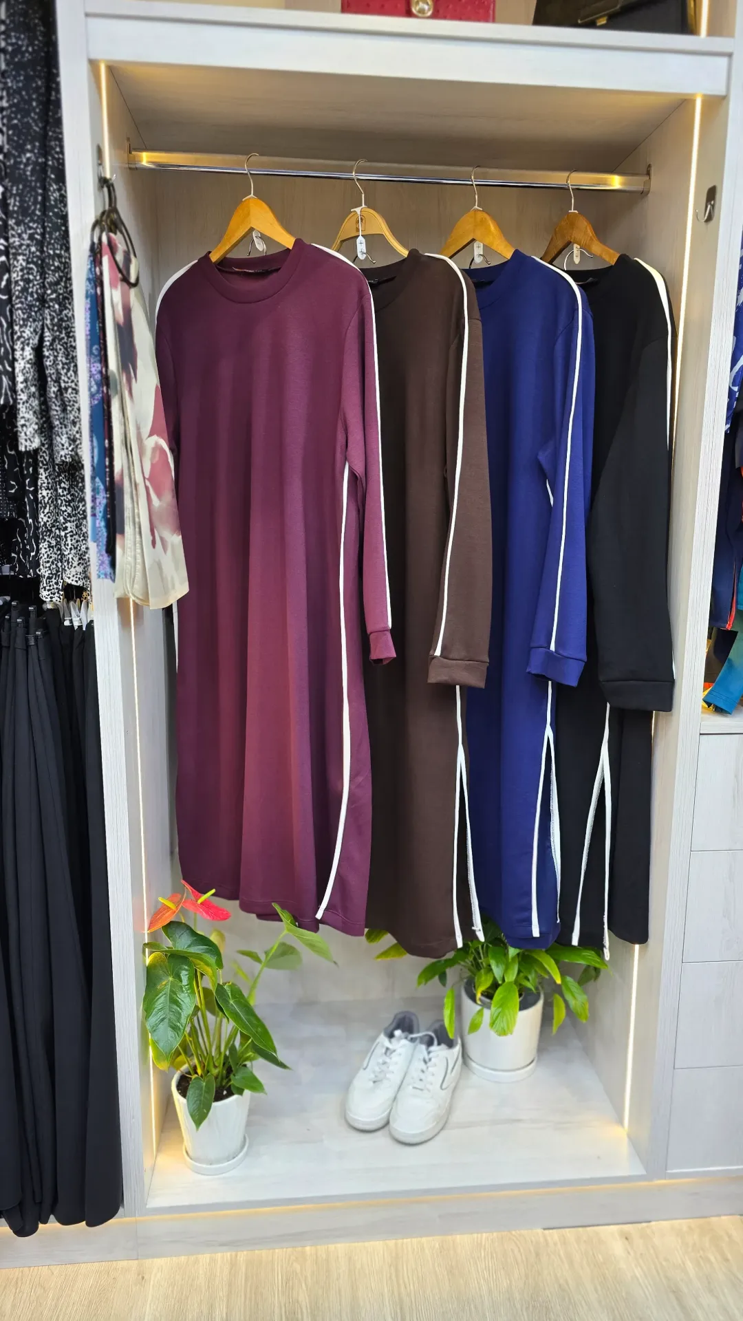 Practical cotton set with long top