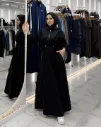 فستان قطن سادة تصميم محتشم بألوان متعددة