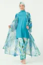 Luxurious 6-piece burkini in turquoise