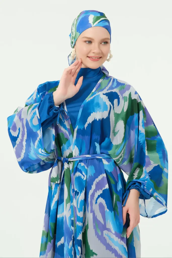 Luxurious 6-piece burkini in navy blue (S)