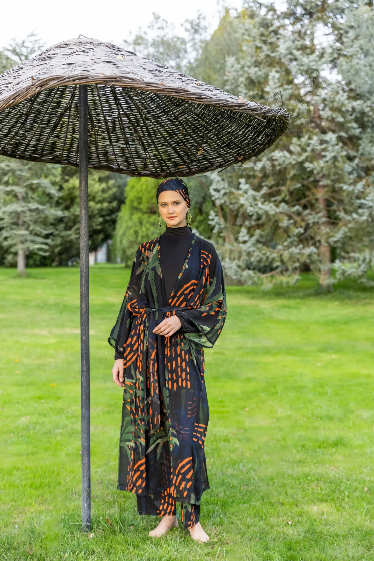 Luxurious 6-piece burkini in black (S)