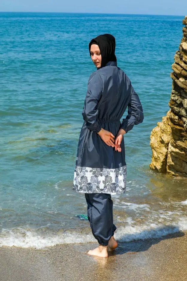 Gray burkini 4 pieces parachute (M)