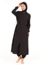 Plain long burkini 4 pieces parachute