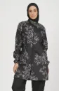 Black blue parachute burkini