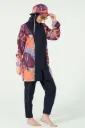 Burkini parachute 5 pieces, two colors, with a hat