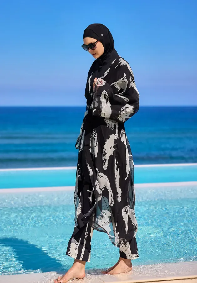 Luxury embellished stretch burkini 5 pcs (M)