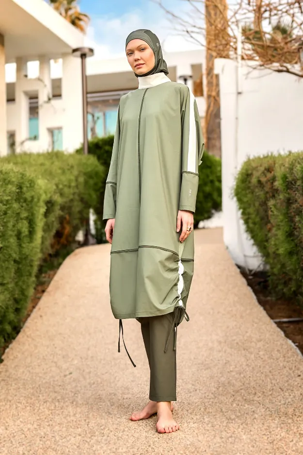 بوركيني زيتي براشوت مع ستريتش 4  قطع (M)