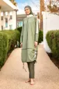 Parachute olive burkini with stretch 4 pieces