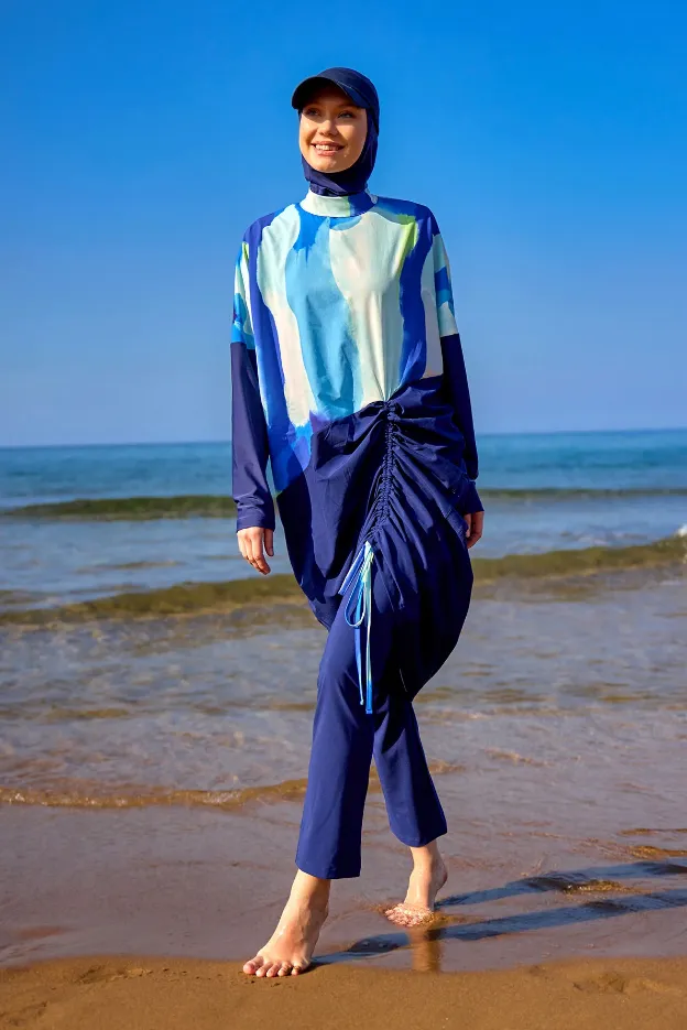 Parachute stretch navy burkini 4 pieces (M)