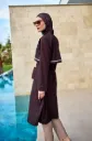 Brown Parachute Stretch Burkini 4 Pieces