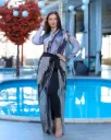 Colorful five-piece stretch burkini