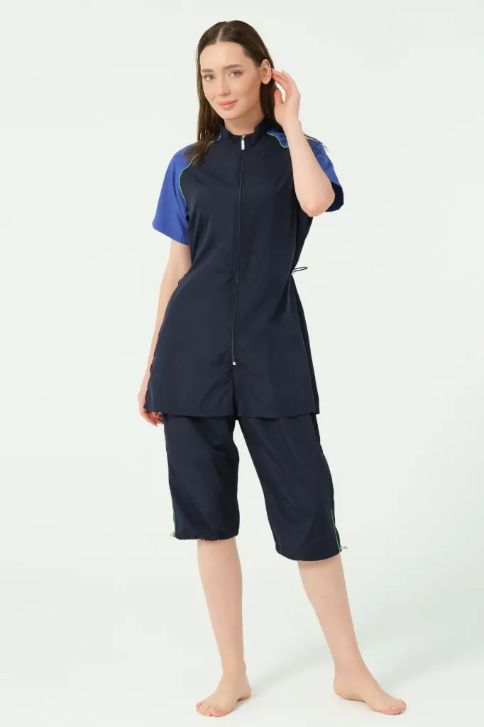 Burkini four pieces short with a bra
