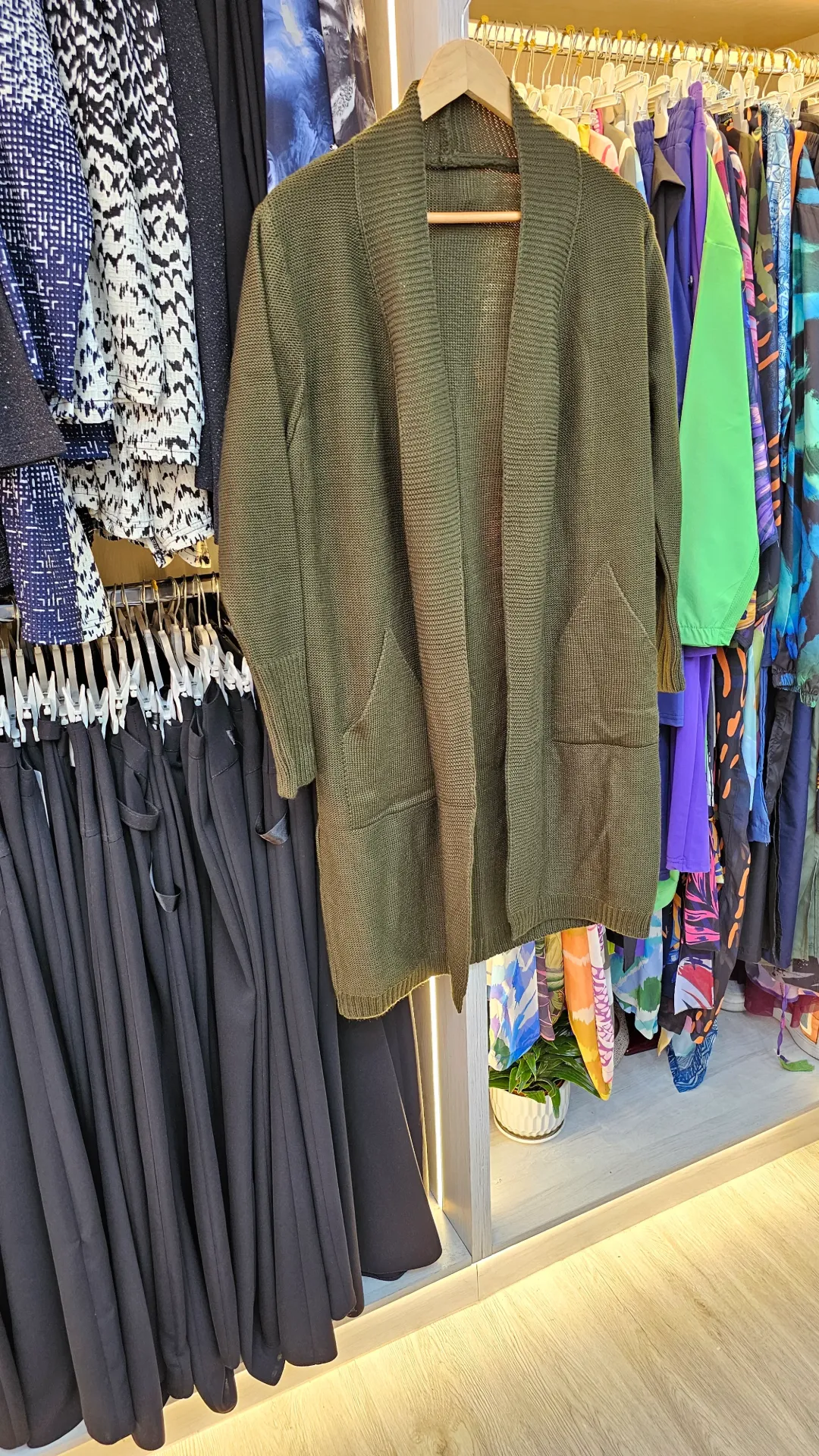 Practical wool blazer (GREEN)