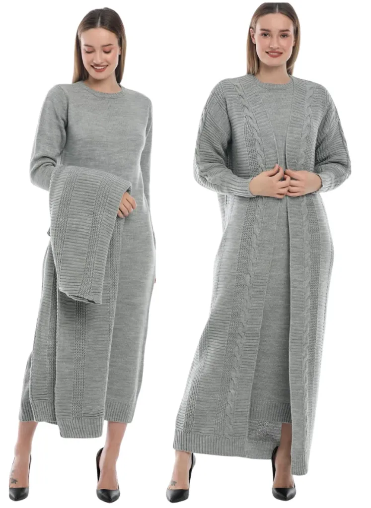 Elegant two-piece wool set (GRAY)