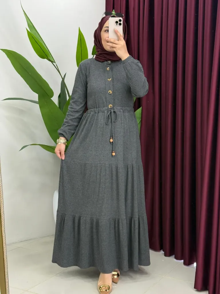 فستان مدينة إيبيك متعدد الألوان (رمادي, 1)