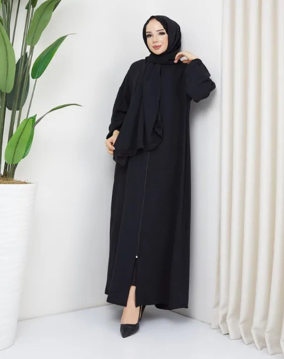 Two-piece modest Umrah set (BLACK, 38)