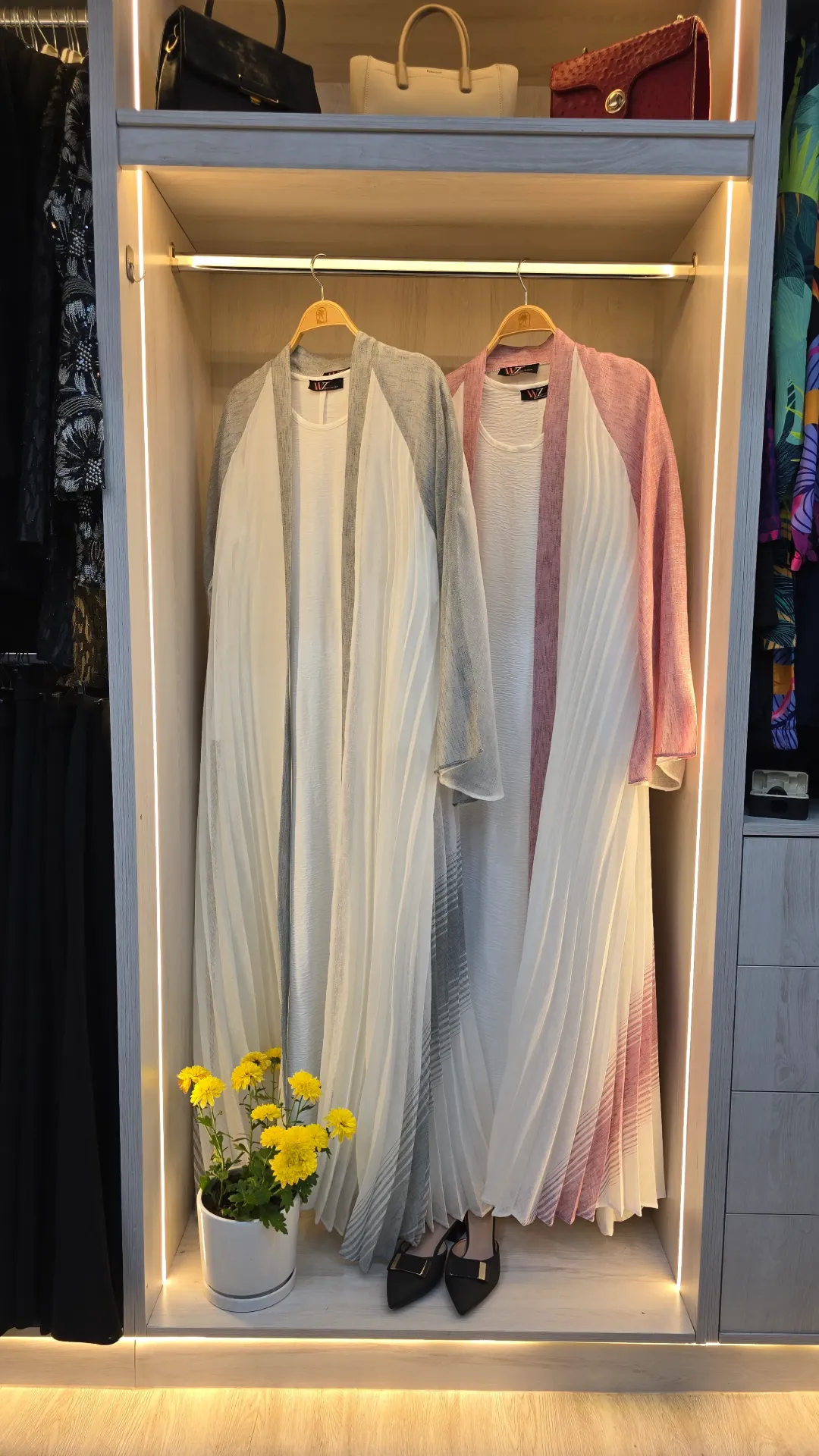 Elegant triple abaya in multiple colors