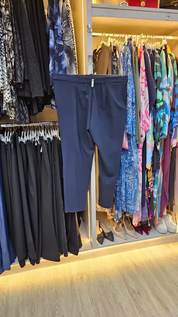 Navy Slim Fit Turkish Pants (42)