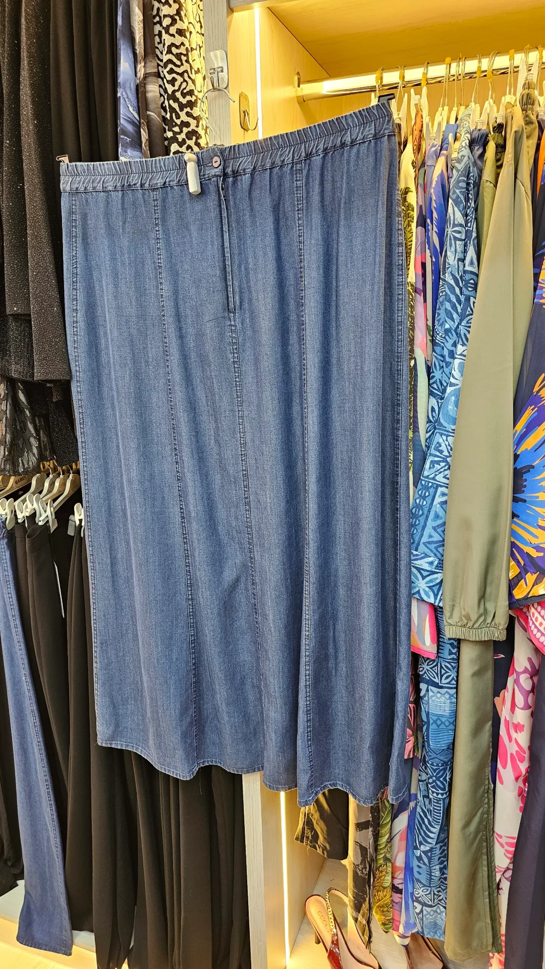 Contemporary denim skirt