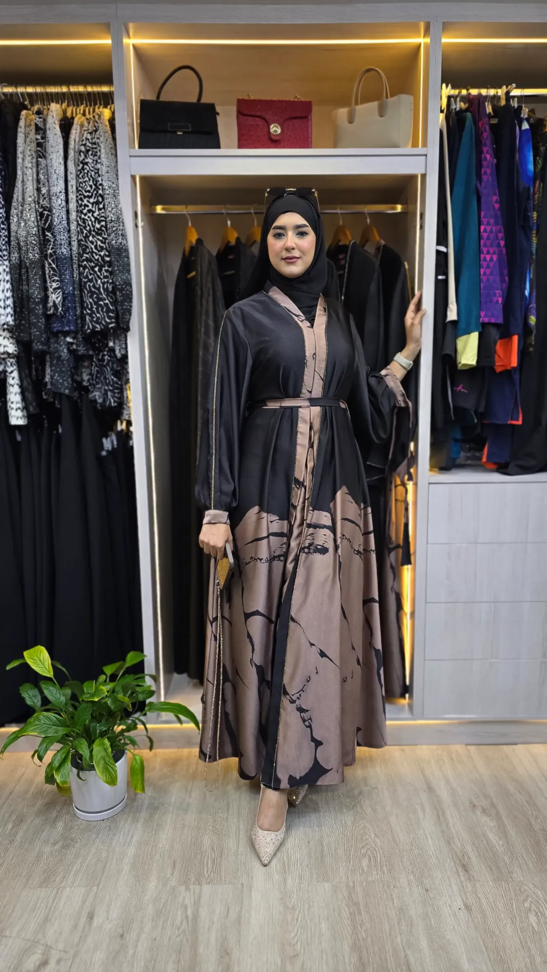 Marble pattern abaya (40)