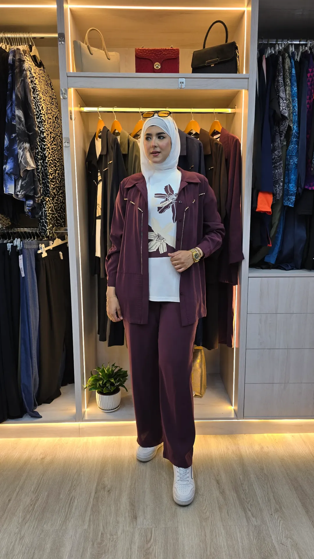 Turkish modal set 3 pieces (MAROON, 38)