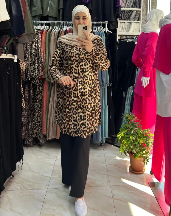 قميص طويل من قماش القطن (46)