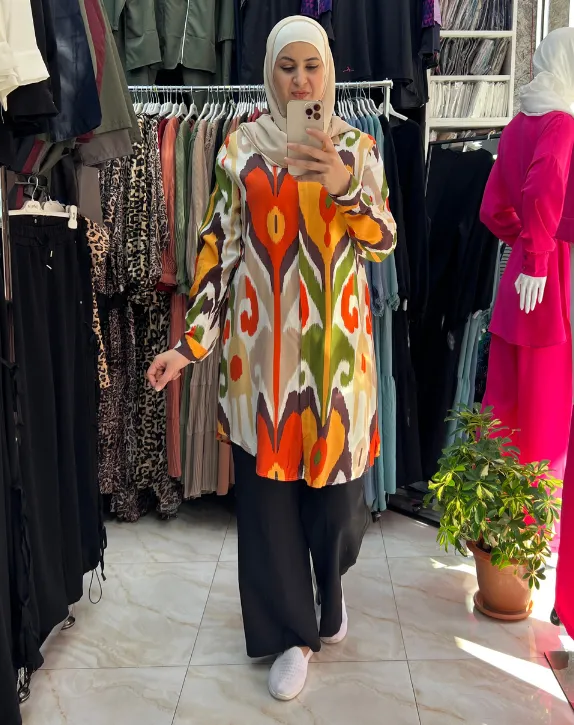 Long shirt made of cotton fabric (46)