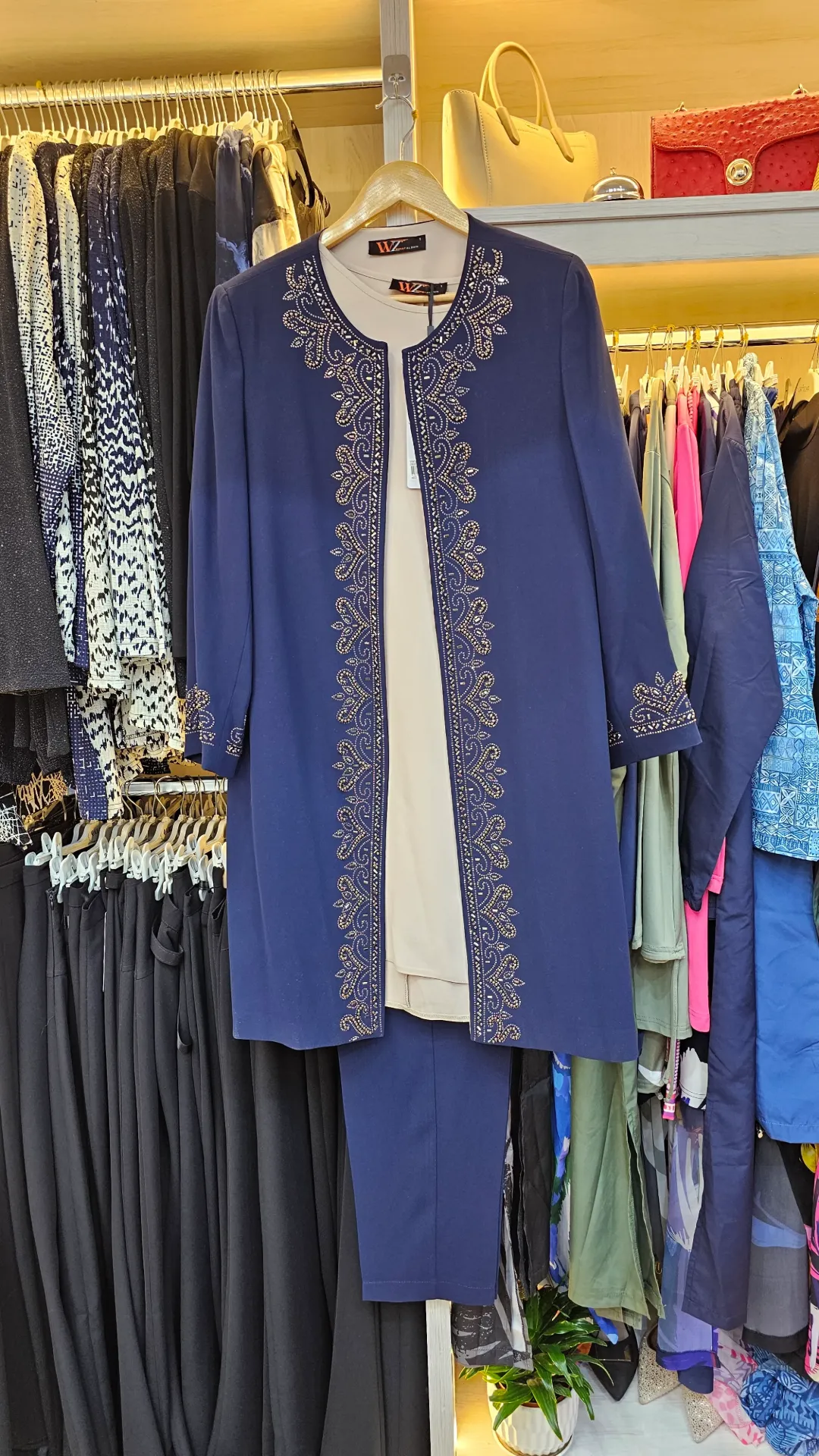 Formal 3-piece set - navy blue and turquoise (DARK BLUE, 1)