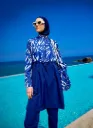Navy 4-piece burkini with decorative details