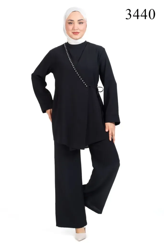 Luxury 3-piece crepe set (BLACK, 1)