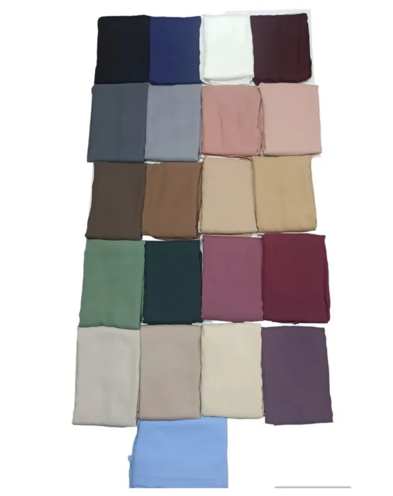 Ninja hijab (crepe with attached swaddle) (GRAY)