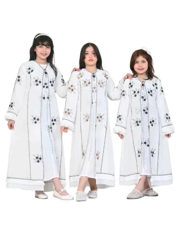 Two-piece embroidered children's set (BLUE, 1)