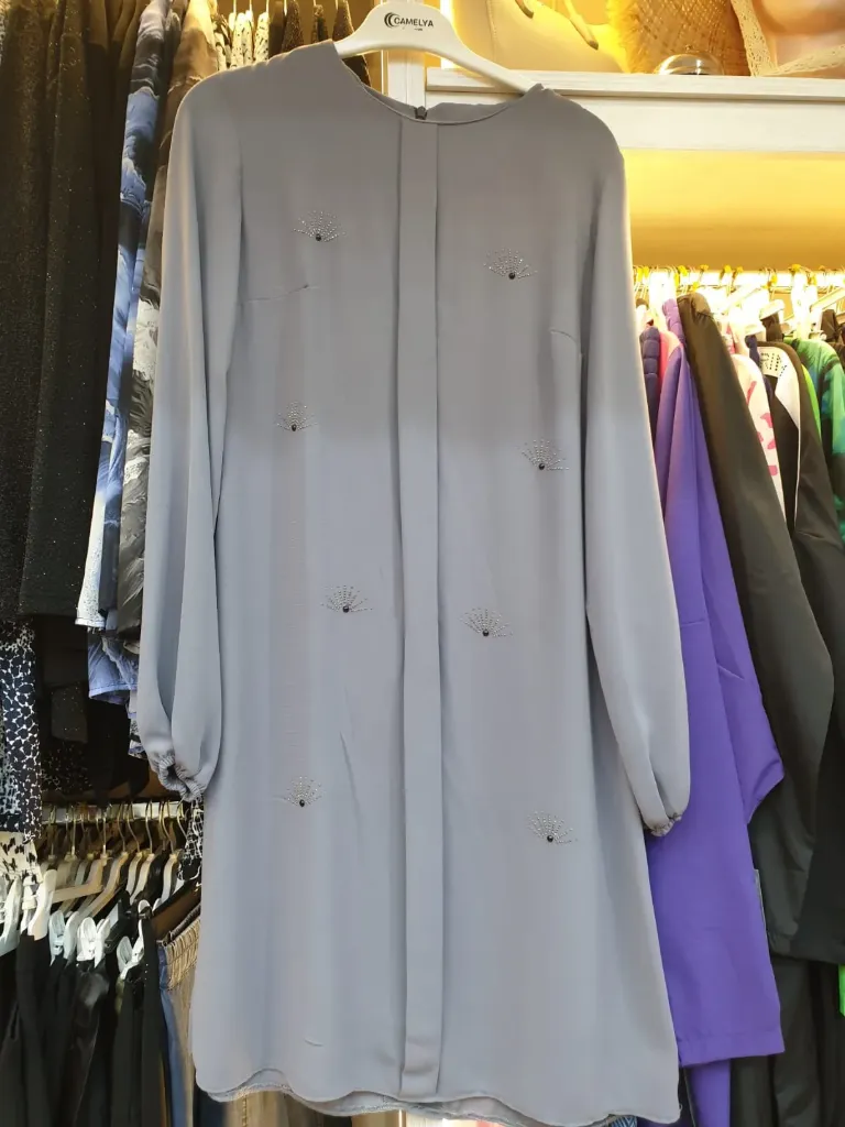 Linda rhinestone blouse (GRAY)