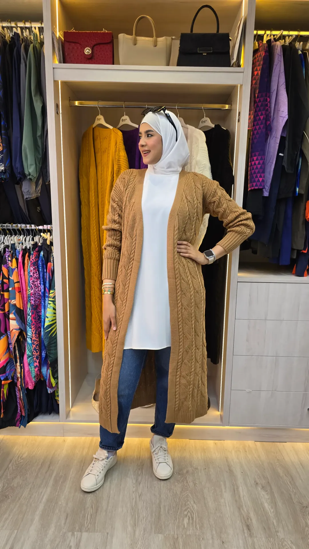 luxurious long "Orchid" jacket