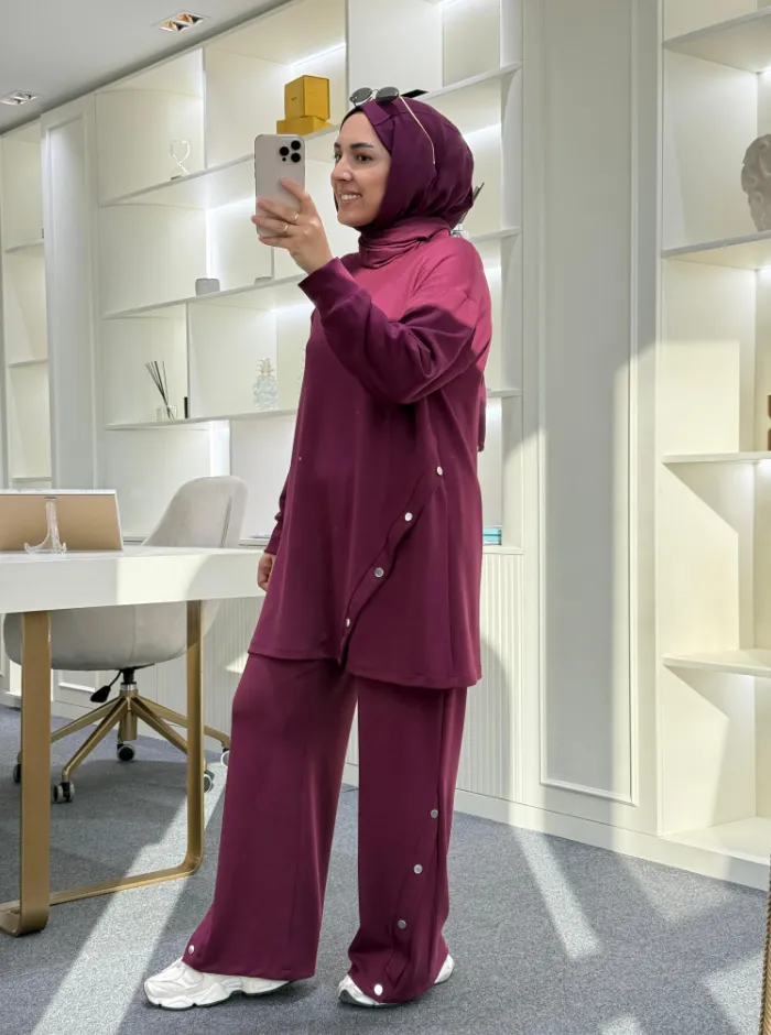 Turkish cotton set, wide (MAROON, 1)