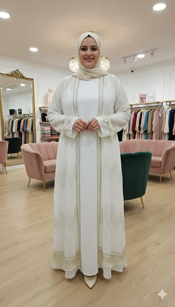 عباية نسائية فاخرة مكوّنة من قطعتين (1)