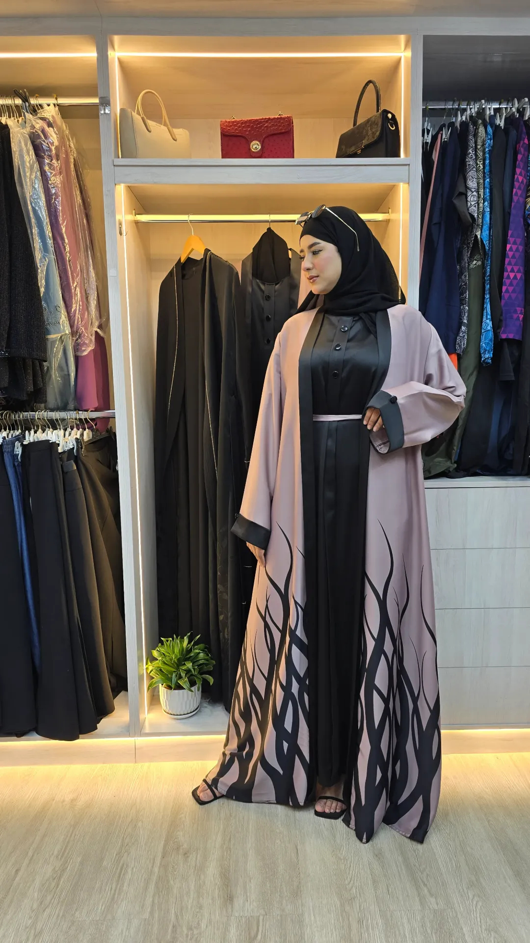 High-end Savannah two-piece abaya (1)