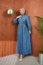 summer denim dress with tie