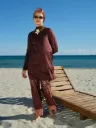 Luxury brown stretch swimsuit