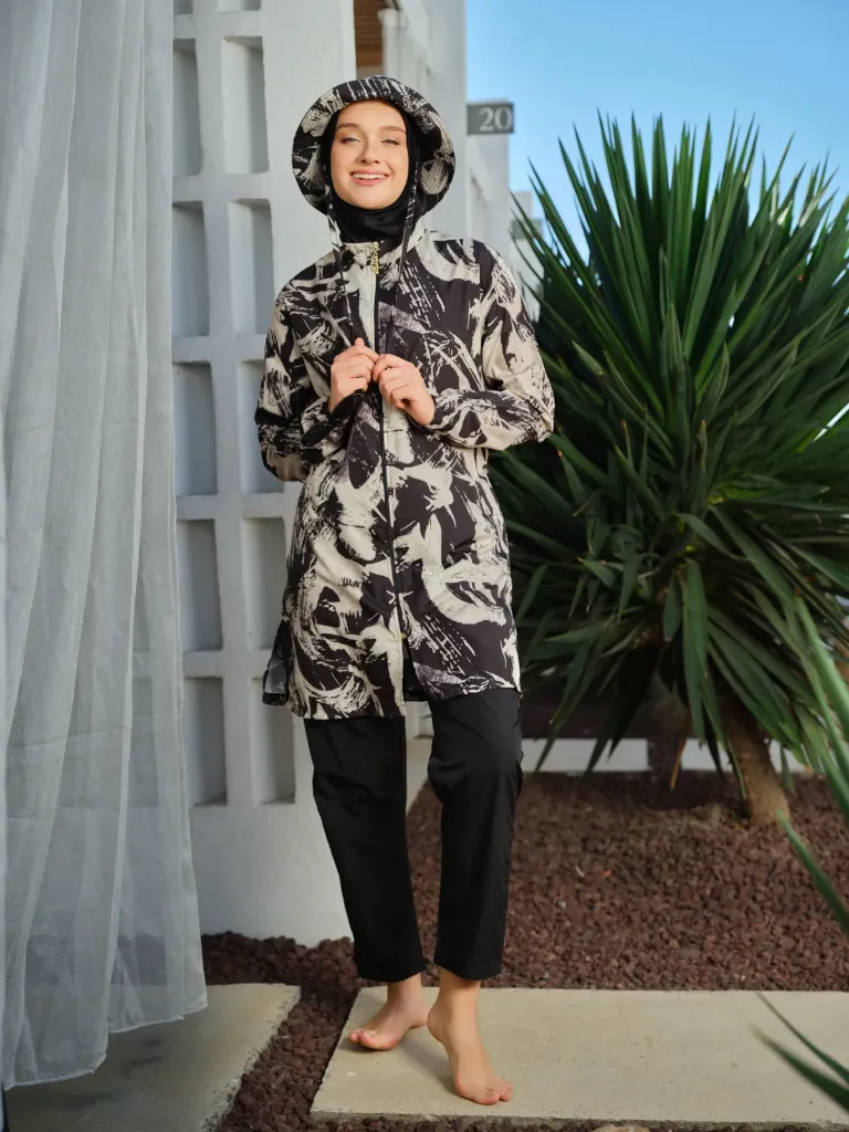Printed Parachute Burkini 5-Piece