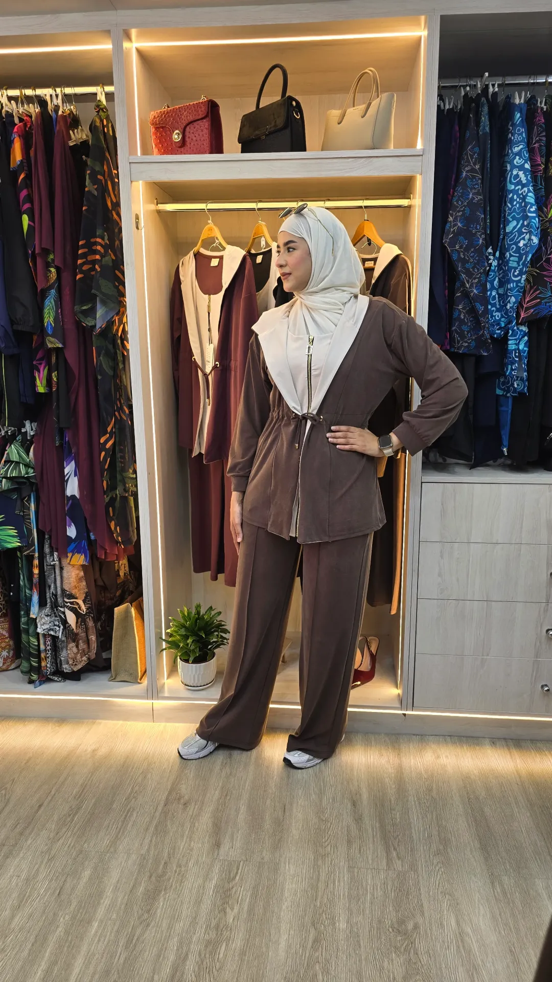 Two-piece modal tansal set (ماروني, S-M)