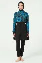 4-piece parachute burkini – side water-based print